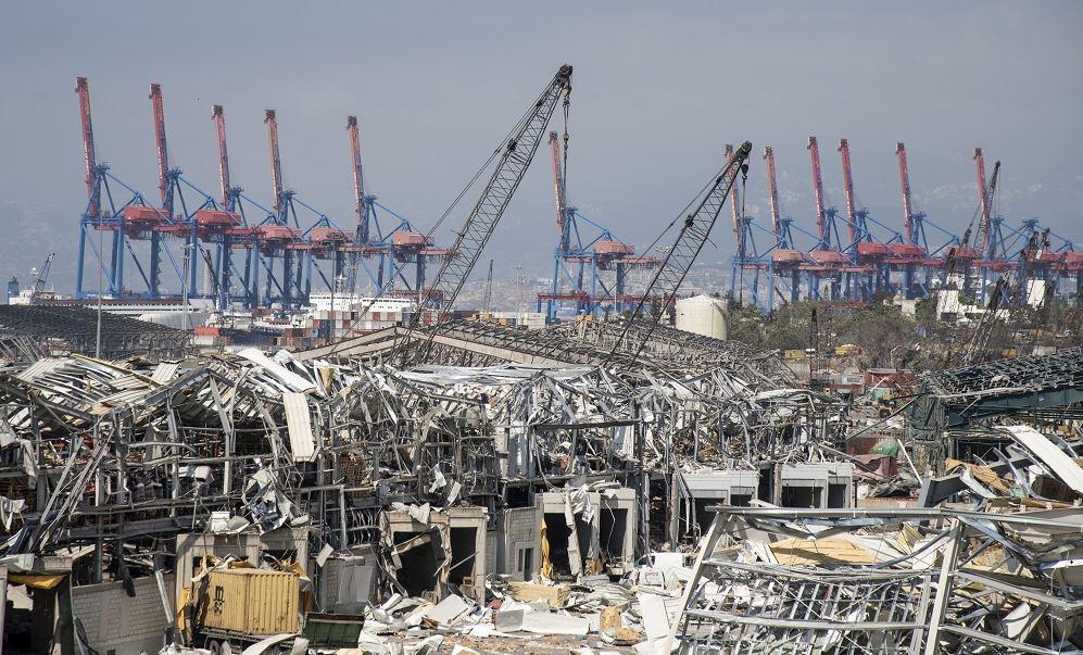 This is how the sea port of Beirut appeared days after the explosion that took place at August 8, 2020