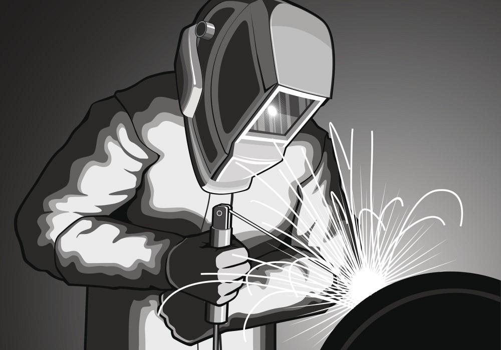 Illustration of welder