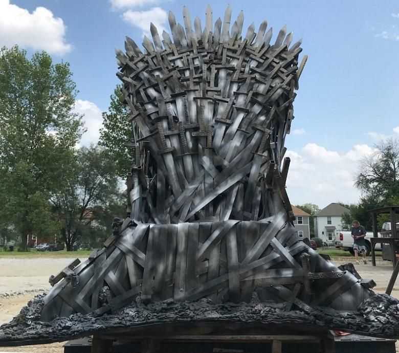 Welding student fabricates Iron Throne from Game of Thrones