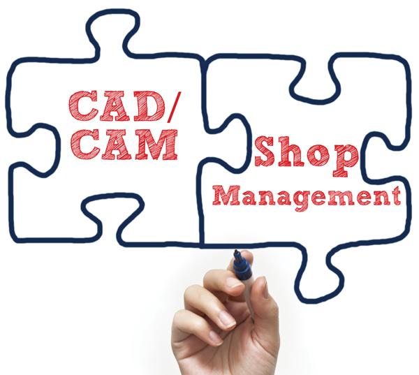 What does CAD/CAM and job shop management software integration mean?