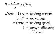 welding equation