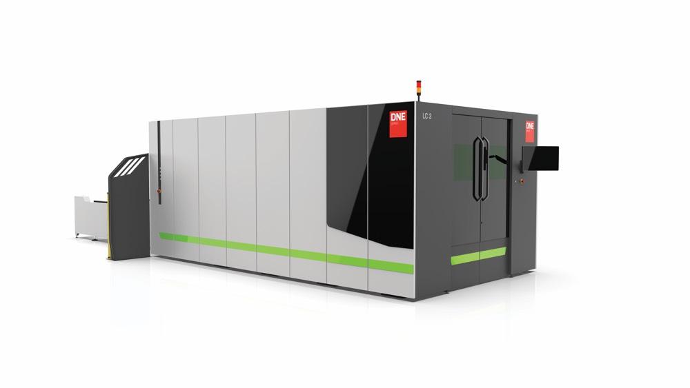 The LC 3 fiber laser cutting machine from DNE Global - best value in sheet metal cutting